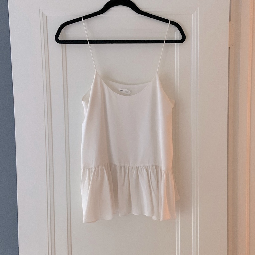 White Silk Tank Top